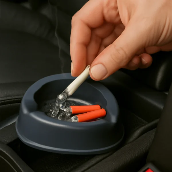Durable Plastic Ashtray – 3 Slot