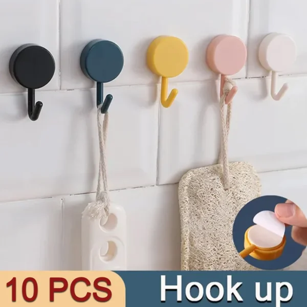 Self-Adhesive Wall Hooks – 10 Pcs - Image 4