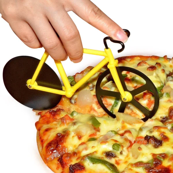 Bicycle Pizza Cutter – Stainless Steel - Image 3